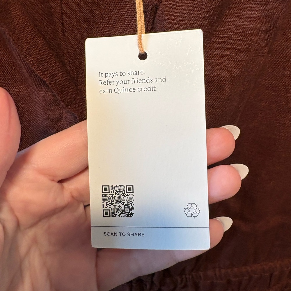 Quince Rust 100% linen Maxi Dress - Picture 2 of 4